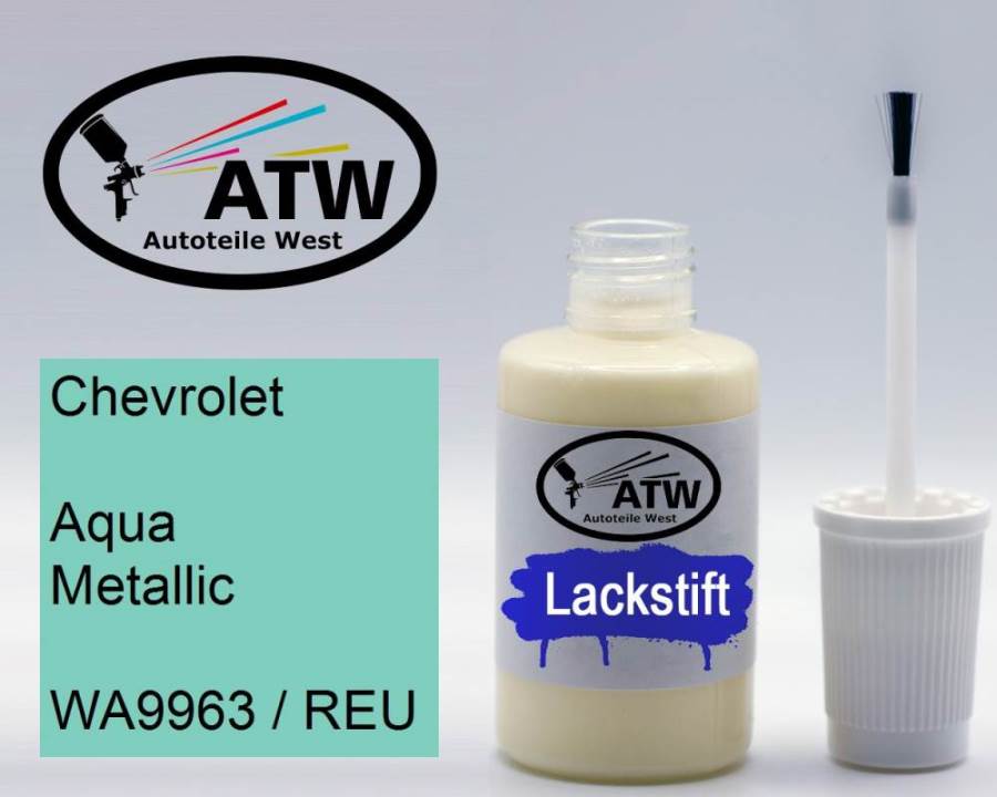 Chevrolet, Aqua Metallic, WA9963 / REU: 20ml Lackstift, von ATW Autoteile West.